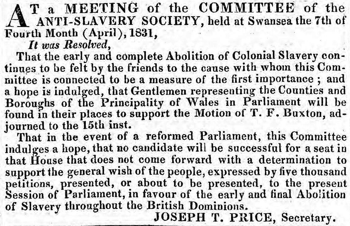 Cambrian 9th April 1831 sharpen