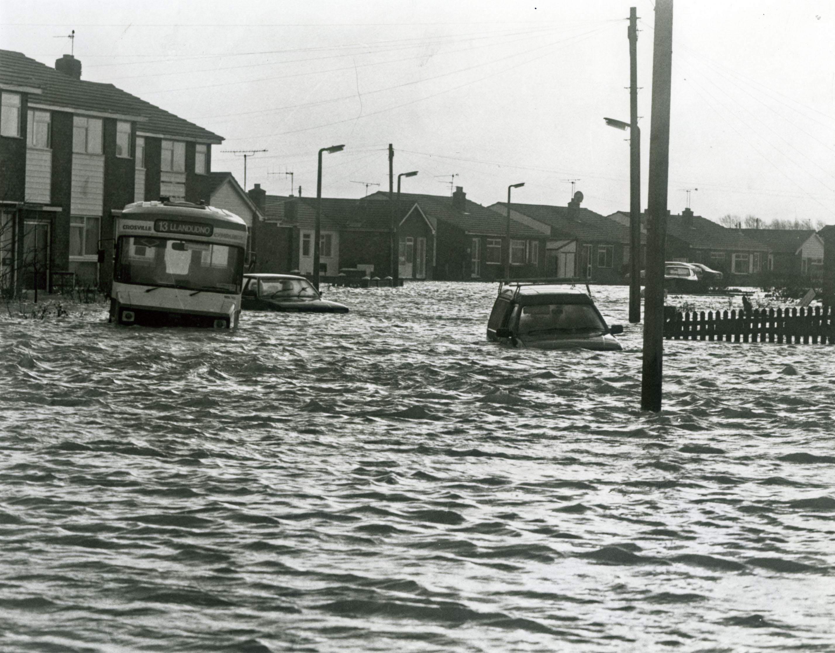 Llifogydd Towyn, (Conwy) 1990