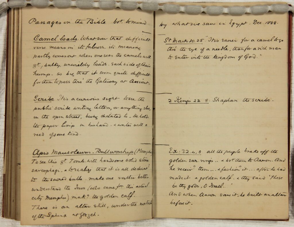 Two pages of the journal 