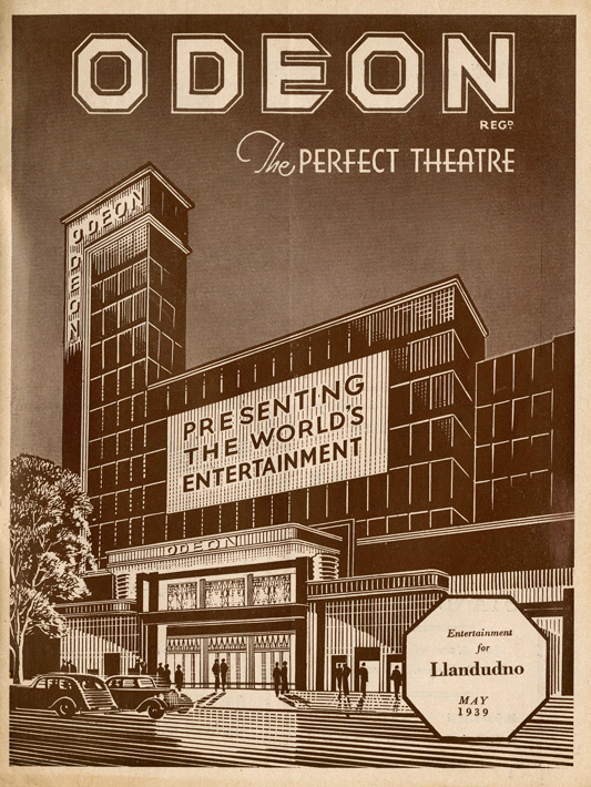 Sinema Odeon (Mai 1939) hysbyseb, eitem gan Wasanaeth Archifau Conwy